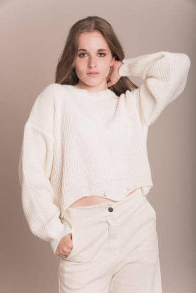 SLINE FASHION - Jersey con dobladillo con muesca 