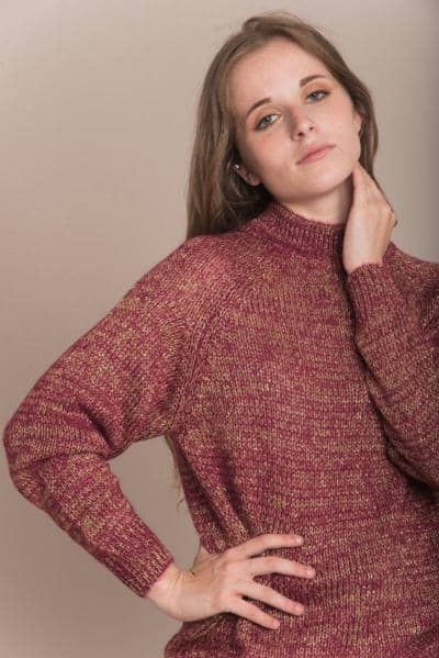 SLINE FASHION - Pullover mit Lurexfaser 
