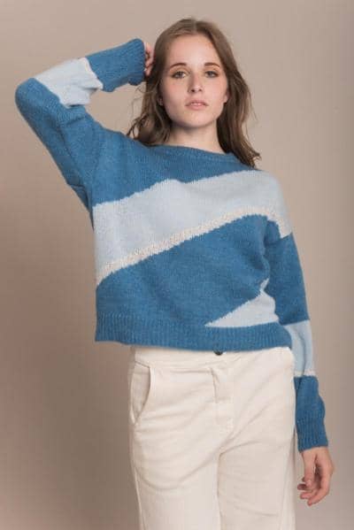 SLINE FASHION - Pullover motivo geometrico 