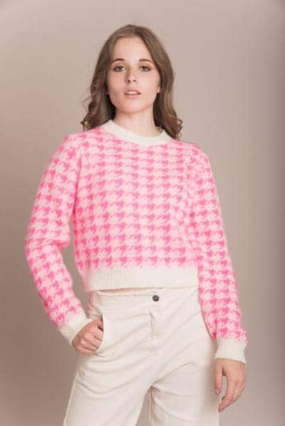 SLINE FASHION - Jersey Pied de poule 