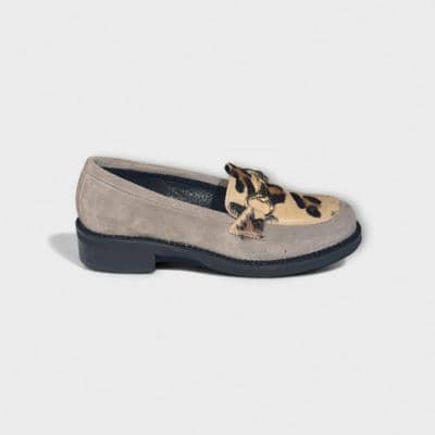 KALI - Mocasines elegantes con estampado de leopardo 