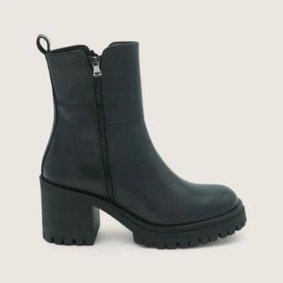 KALI - Midra - Черная кожа на молнии 