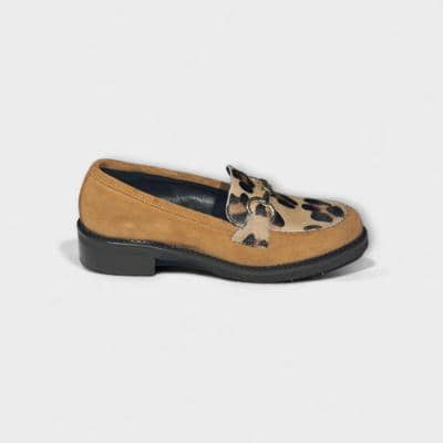 KALI - Замшевые мокасины с леопардовым принтом 