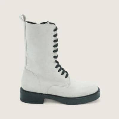 KALI - Сталь - Белая телячья кожа 