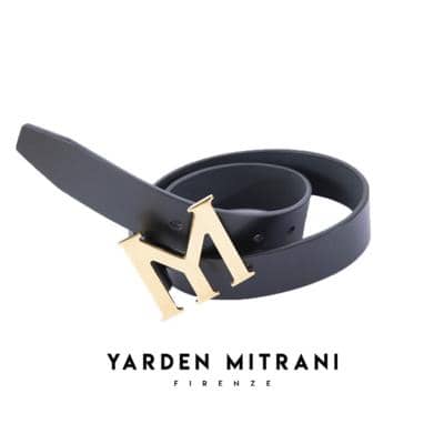 YARDEN MITRANI  - Leather Belt with YM logo