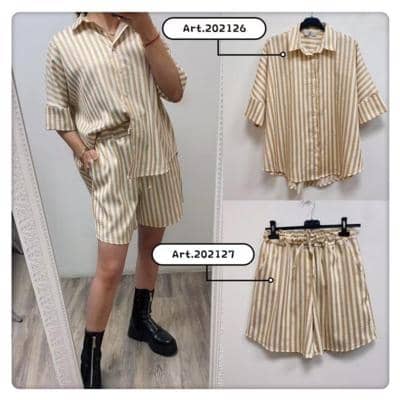 ZV PRONTOMODA - CONJUNTO CAMISA + SHORTS 