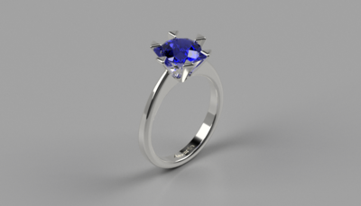 Anillo de zafiro italiano para revendedores, joyería al por mayor