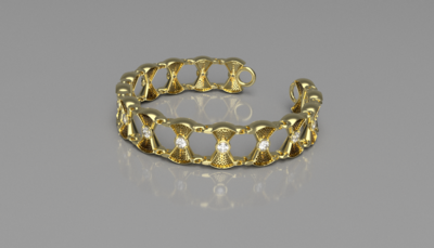 Pulsera italiana de oro con diamantes para revendedores