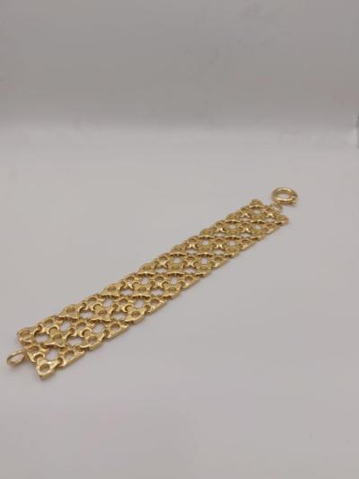 Bracciale italiano oro maglie a cuore all'ingrosso per rivenditori