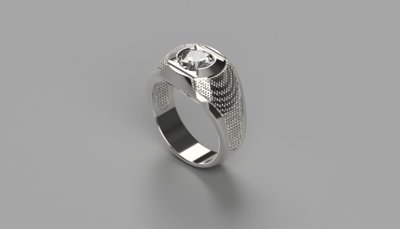 ABARIN - Anillo de plata texturizado 