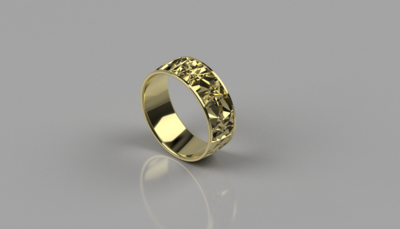 ABARIN - Banda dorada texturizada 