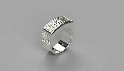 ABARIN - Anillo geométrico de plata 