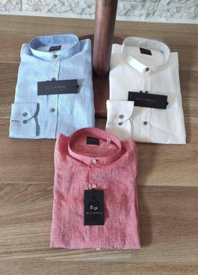 ACCARDO 1968 - Camisa de gola coreana 