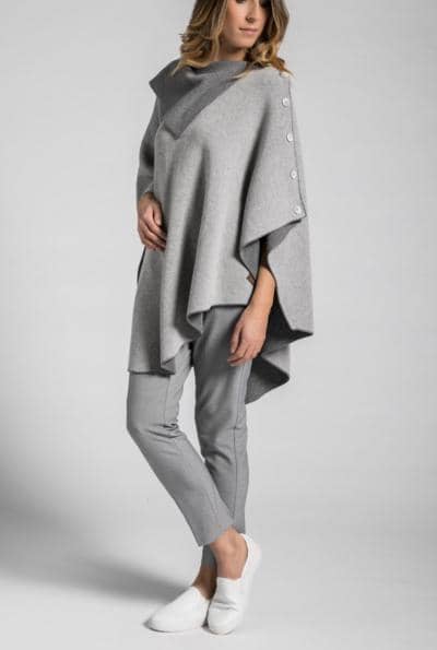 AF MAGLIERIA - Poncho Double Siena_AFI0294S