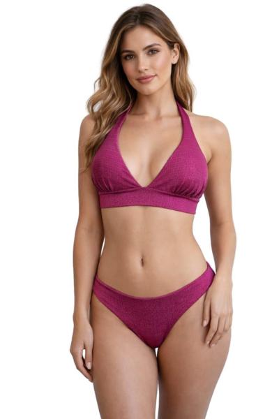 AGHÉ MARE - 156 Biquíni Halter Fúcsia 