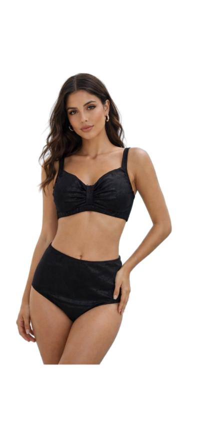 AGHÉ MARE - 5 Black Retro Bikini