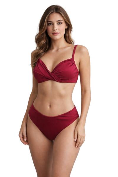 AGHÉ MARE - Bikini 301 Burgundy Twist 