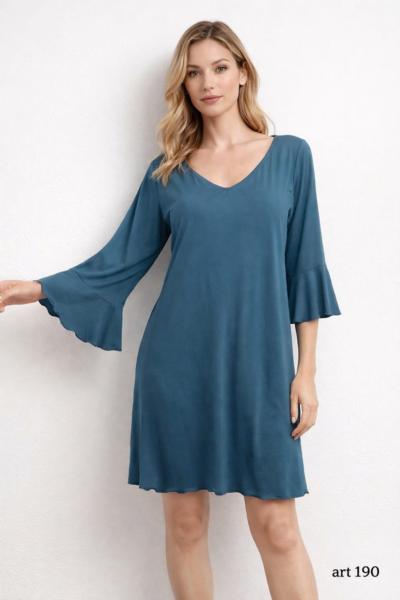 AGHÉ MARE - 190 Teal Flared Dress