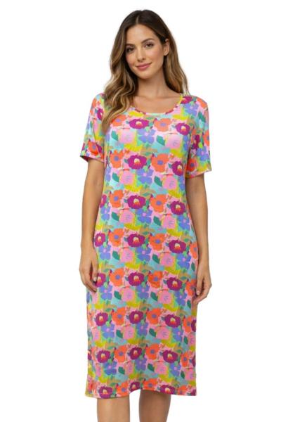 AGHÉ MARE - Vestido Floral Vibrante 201 