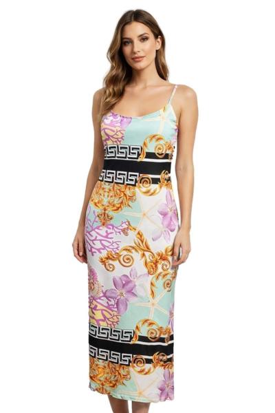 AGHÉ MARE - 215 Baroque Print Dress