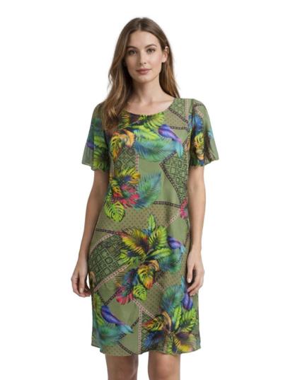 AGHÉ MARE - Abito con stampa tropicale 189 