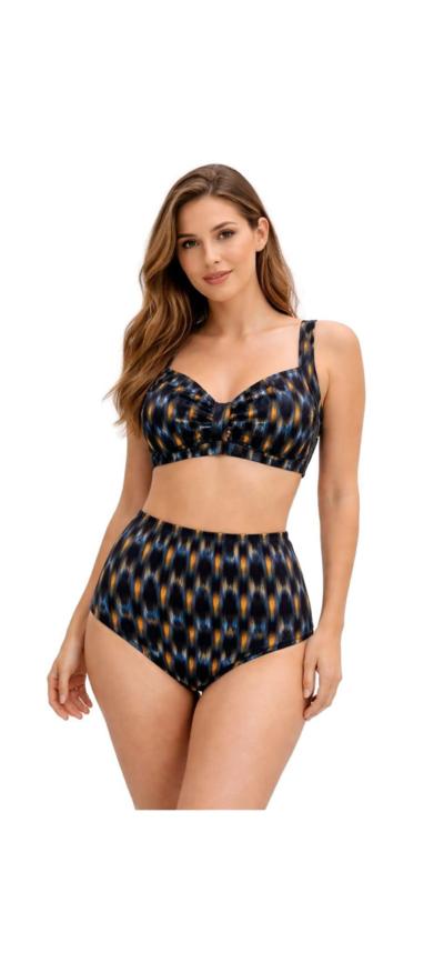 AGHÉ MARE - 7 Ikat High-Waist Bikini