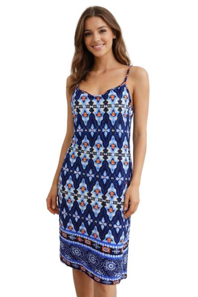 AGHÉ MARE - 170 Blue Pattern Dress