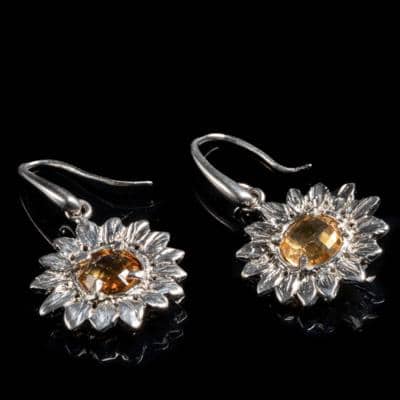 ART JEWELLERY TUSCANY - BRINCOS DE GIRASSOL RH 