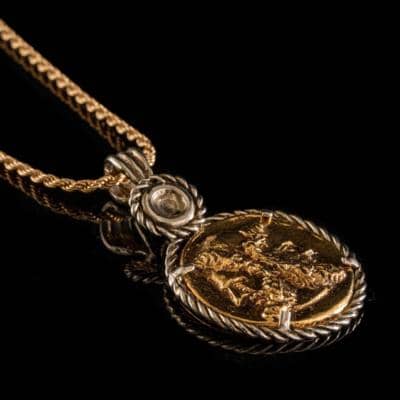 ART JEWELLERY TUSCANY - Colgante de moneda 