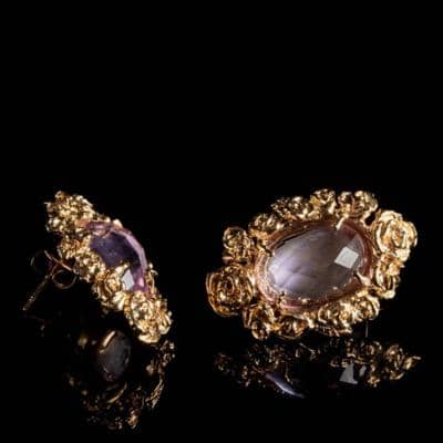 ART JEWELLERY TUSCANY - СЕРЬГИ С РОЗАМИ AU 