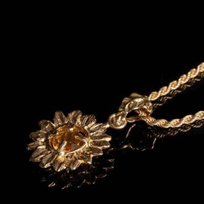 ART JEWELLERY TUSCANY - SUNFLOWER PENDANT AU
