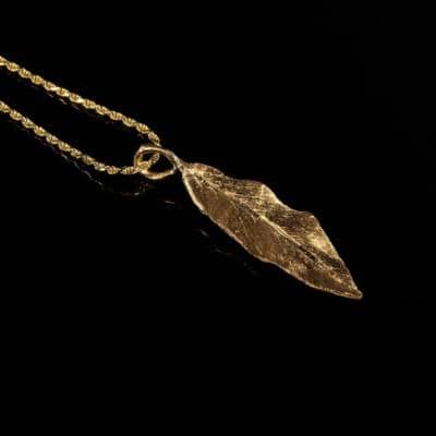 ART JEWELLERY TUSCANY - BLATTANHÄNGER AU 