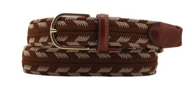 ALTA MODA BELT - Плетеный коричневый пояс 