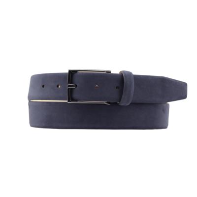 ALTA MODA BELT - Cinturón de vestir de ante azul marino 