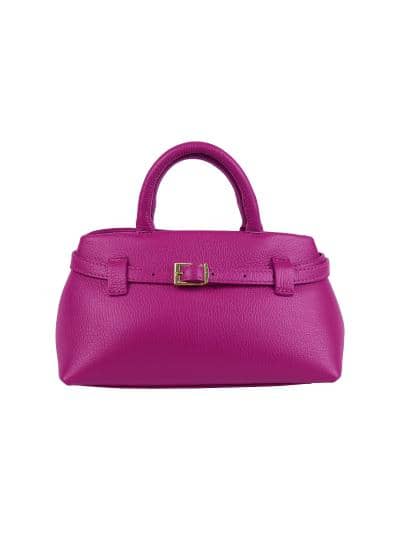 Bolso de cuero rosa fabricado en Italia para revendedores