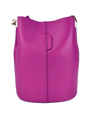Bolso rosa elegante fabricado en Italia para minoristas.