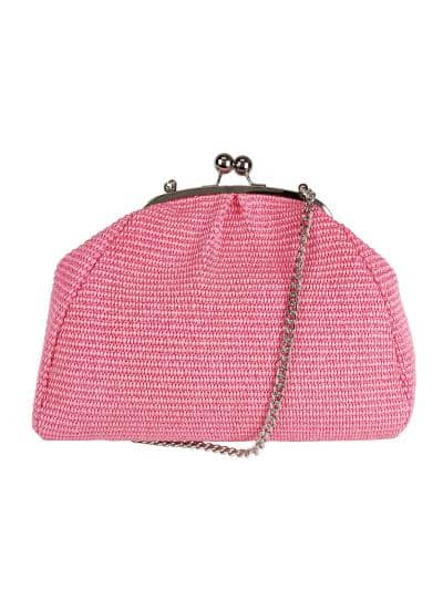 Bolso de mano rosa italiano para reventa.