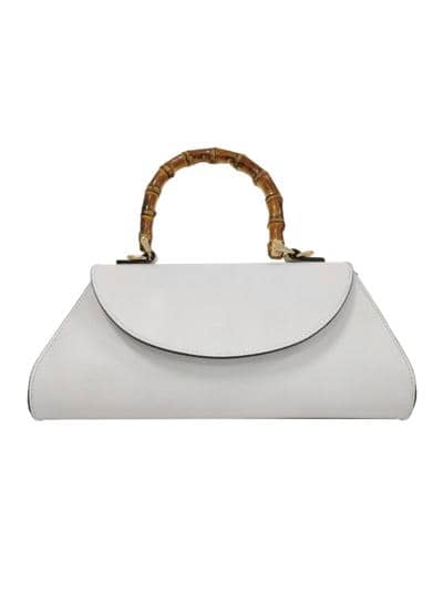 FLORENCE LEATHER - Bolsa com alça de bambu 