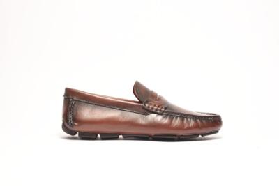 Italian brown leather men’s loafers for resellers wholesale