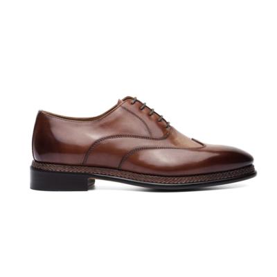 Italian brown leather men's dress shoe wholesale for resellers