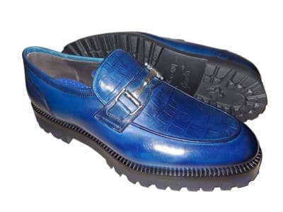 ARBITER - Blue Leather Loafers