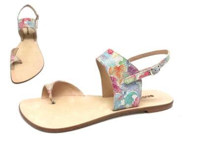 ATELIER GABRI - Sandali in pelle floreale 