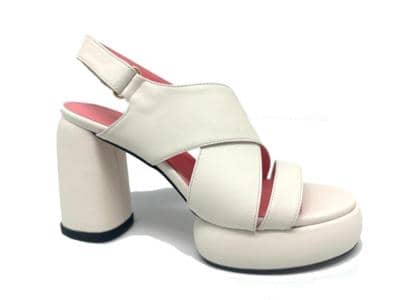 Stylish beige Italian high heel sandals for resellers.
