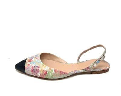 Italian floral slingback shoes for resellers