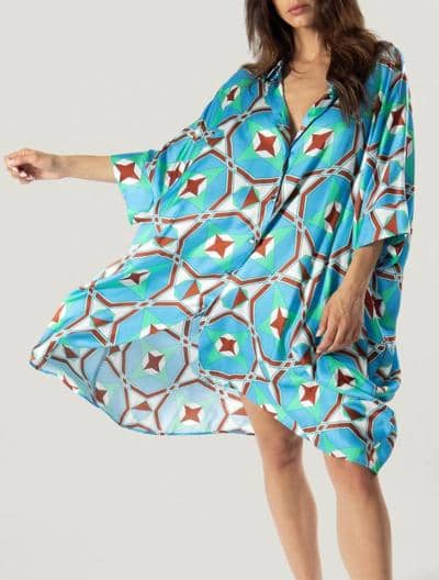 AURUM ROMA - Imprimé Clio turquoise 