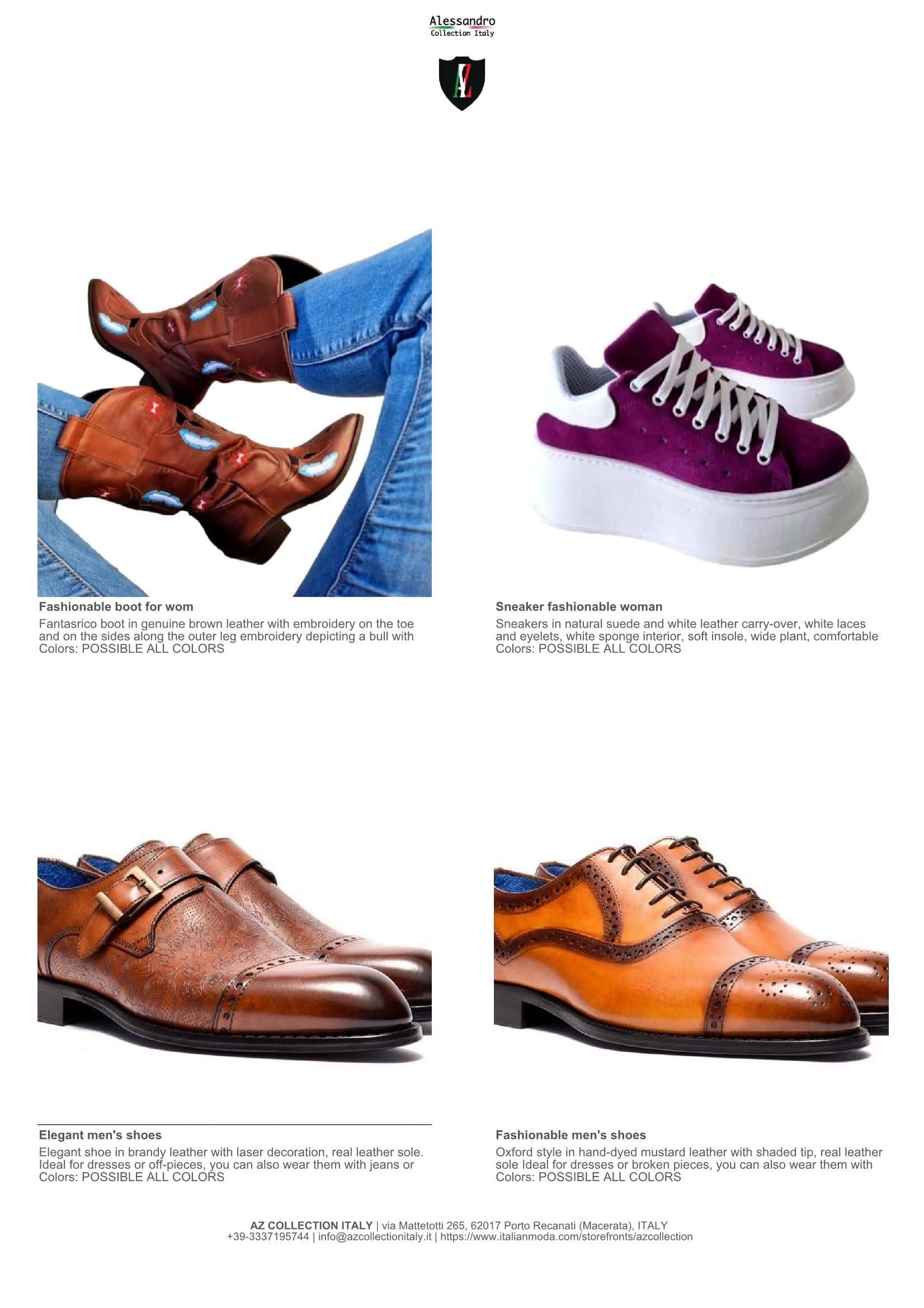 Wholesale | shoes AZ Italian and ITALY men of COLLECTION women supplier
