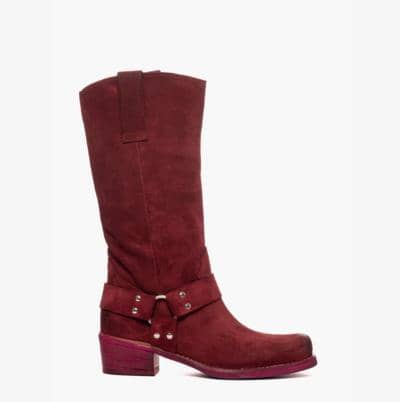 ALESSANDRO COLLECTION - Темно-красные замшевые ботинки 