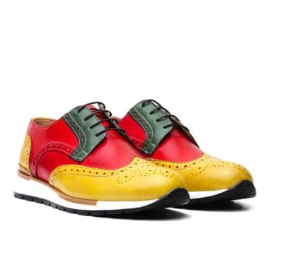 ALESSANDRO COLLECTION - Colorful Derby Shoes