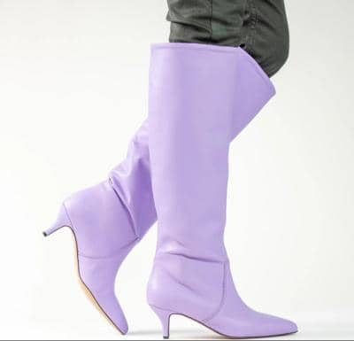 ALESSANDRO COLLECTION - Элегантные лавандовые сапоги 