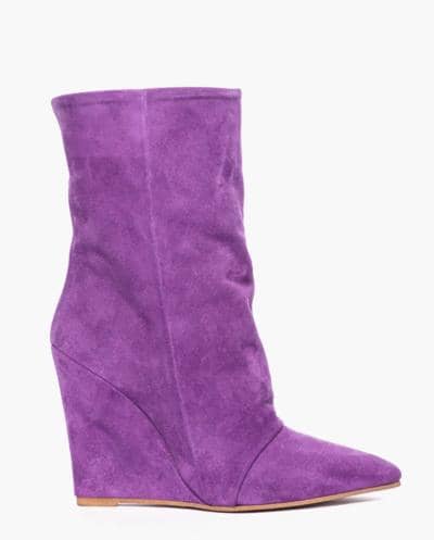 ALESSANDRO COLLECTION - Фиолетовые замшевые сапоги 